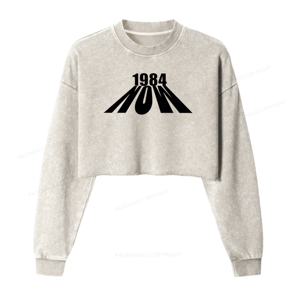Pagewings Orwell Washed Crop Sweatshirt