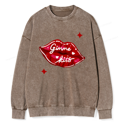Pagewings Gimme Kiss Washed Sweatshirt