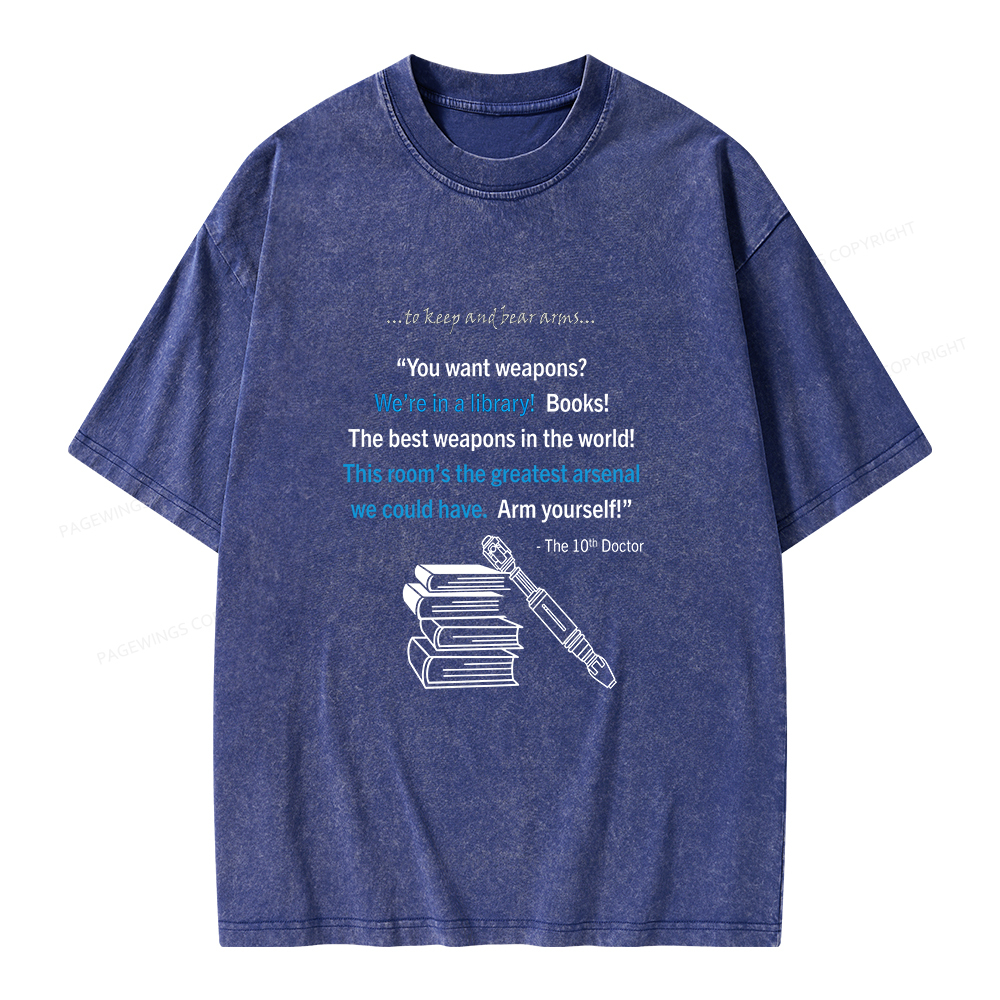 Pagewings We're In A Library Unisex Washed T-shirt