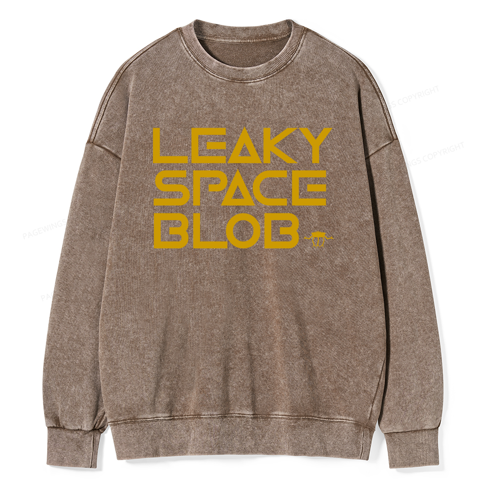 Pagewings Leaky Space Blob Washed Sweatshirt