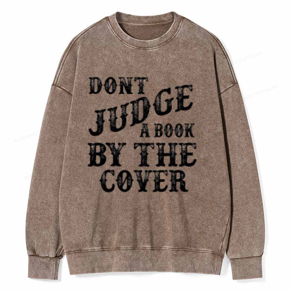 Pagewings Dont Judge a book by the Cover on Unisex Baseball T-Shirt Unisex Washed Sweatshirt
