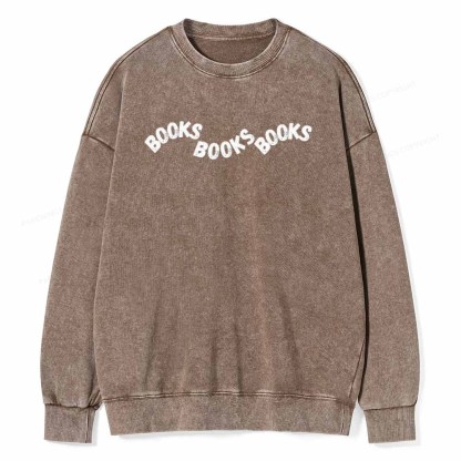 Pagewings Books books books Unisex Washed Sweatshirt