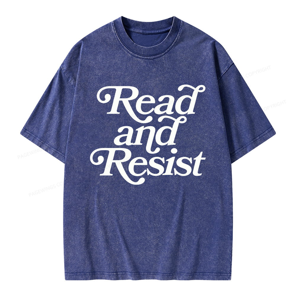 Pagewings Read and Resist  Unisex Washed T-shirt