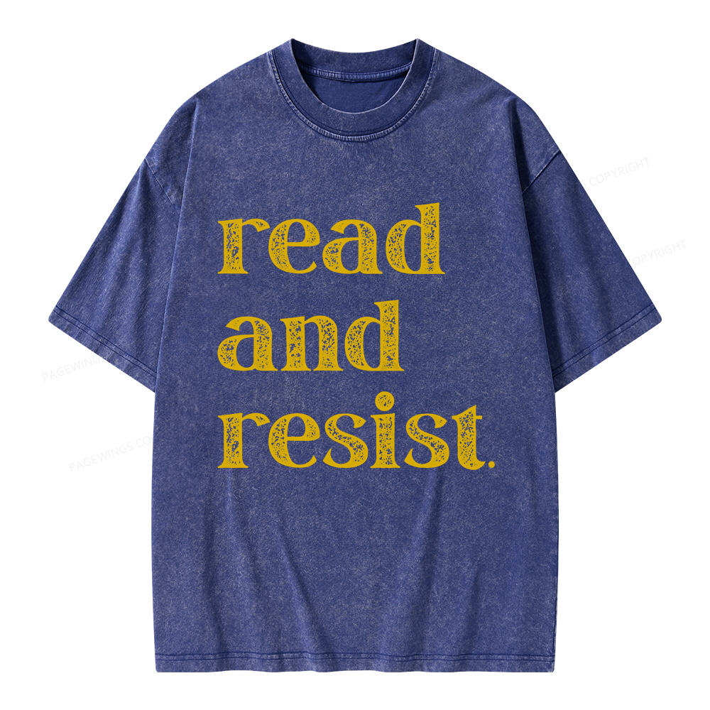 Pagewings Read And Resist Unisex Washed T-shirt