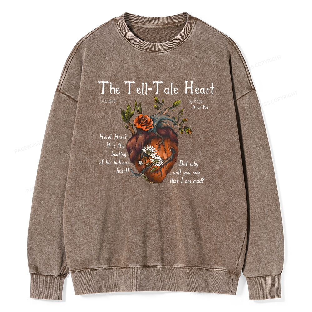Pagewings Tale Heart Washed Sweatshirt