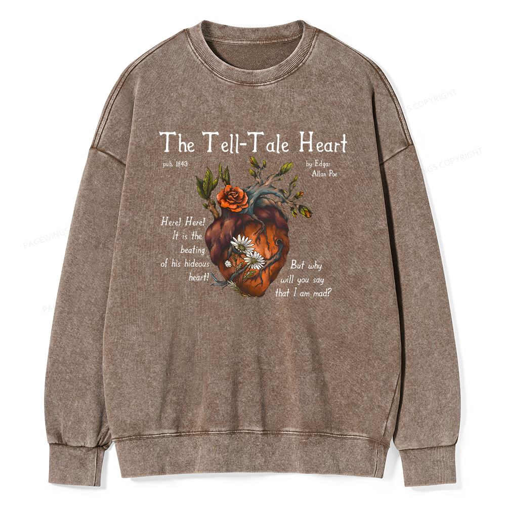 Pagewings Tale Heart Washed Sweatshirt