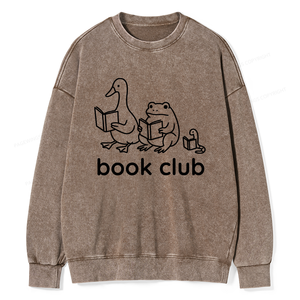 Pagewings Silly Goose Book Club Washed Sweatshirt