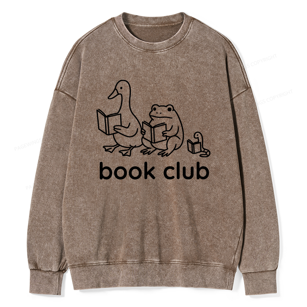 Pagewings Silly Goose Book Club Washed Sweatshirt