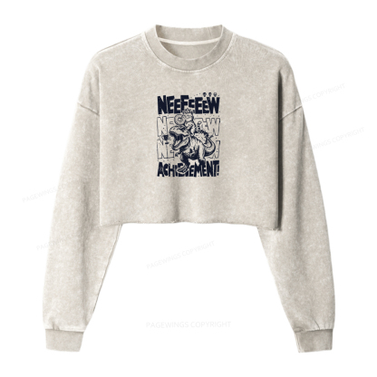 Pagewings New Achievement Washed Crop Sweatshirt