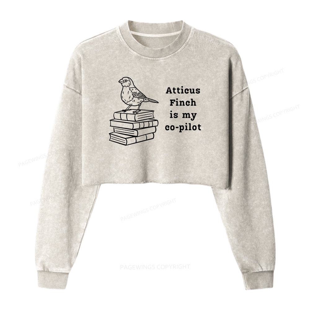 Pagewings To Kill A Mockingbird Washed Crop Sweatshirt