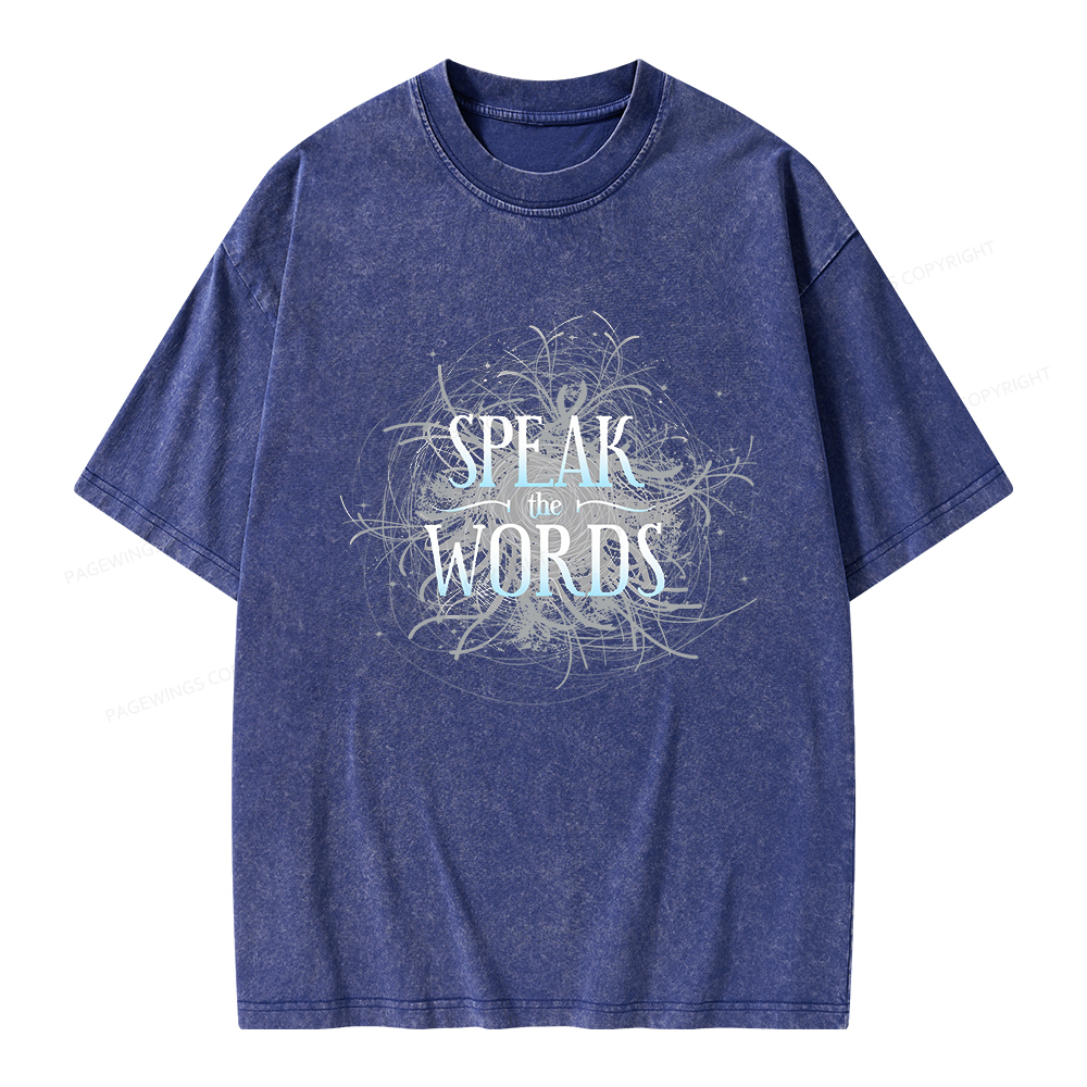 Pagewings Speak The Words Unisex Washed T-shirt