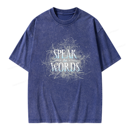 Pagewings Speak The Words Unisex Washed T-shirt