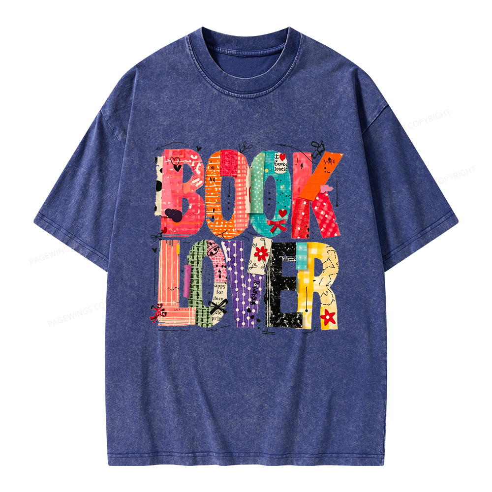 Pagewings Book Lover Unisex Washed T-shirt