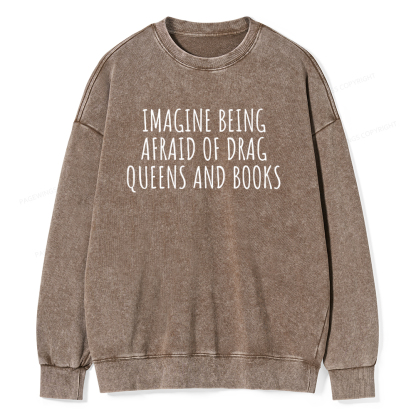 Pagewings Funny Liberal Shirt Unisex Washed Sweatshirt
