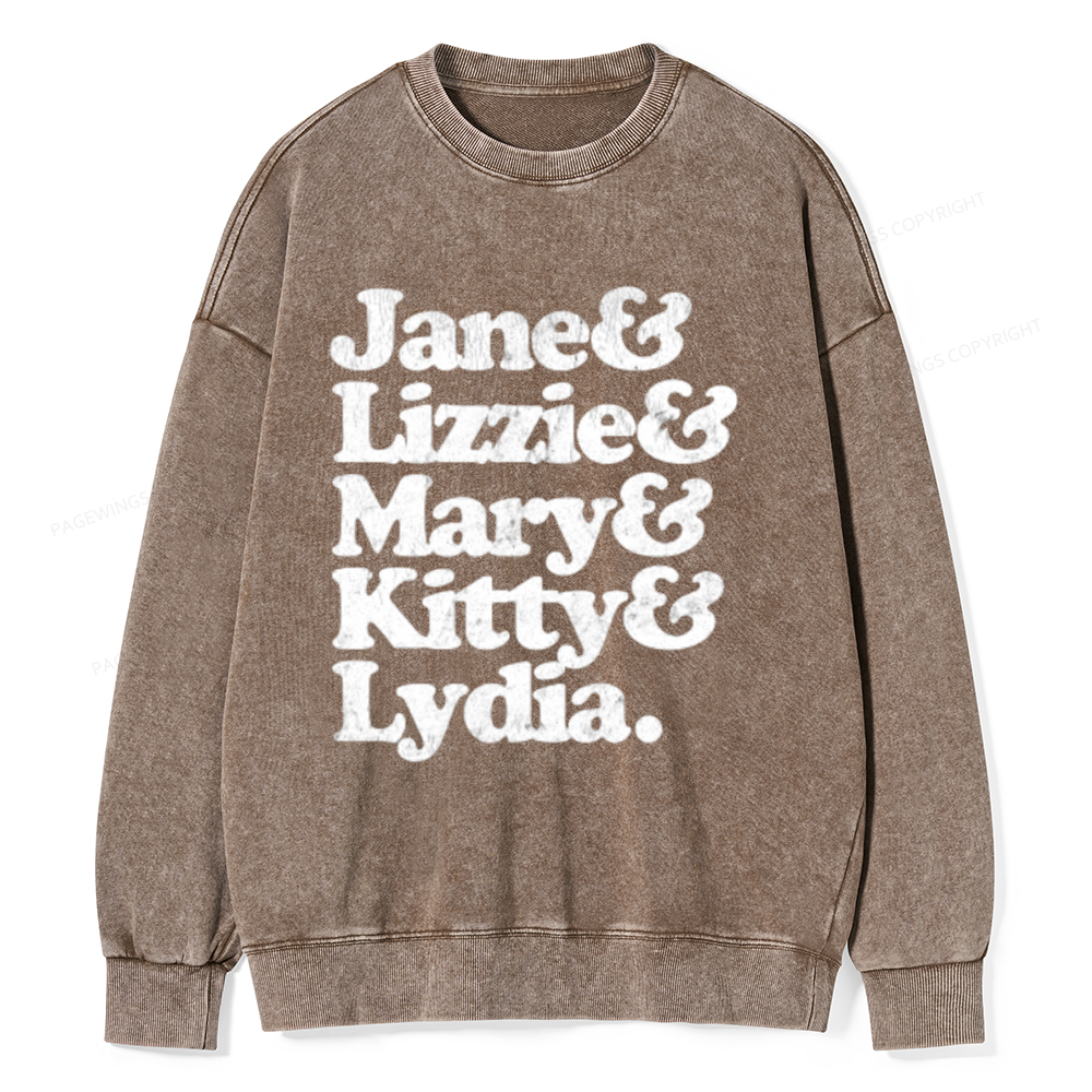 Pagewings Pride and Prejudice Unisex Washed Sweatshirt