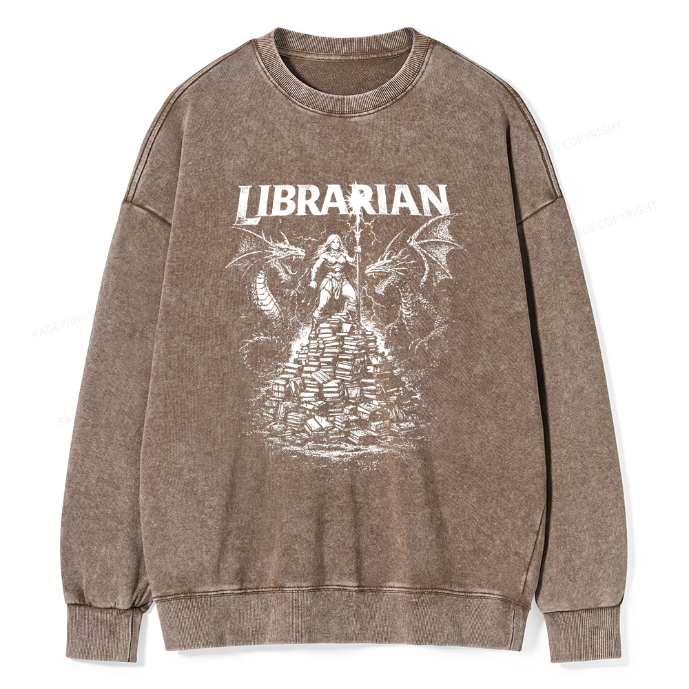 Pagewings Librarian Washed Sweatshirt