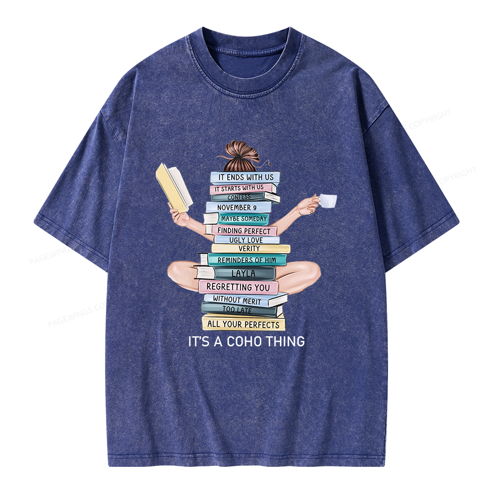 Pagewings Its a CoHo Thing Book Unisex Washed T-shirt