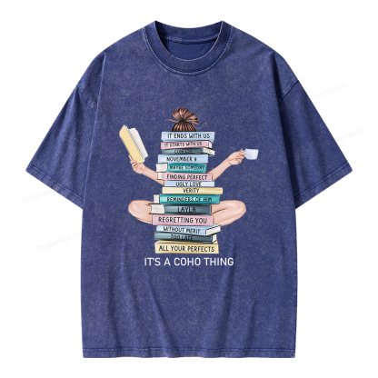 Pagewings Its a CoHo Thing Book Unisex Washed T-shirt