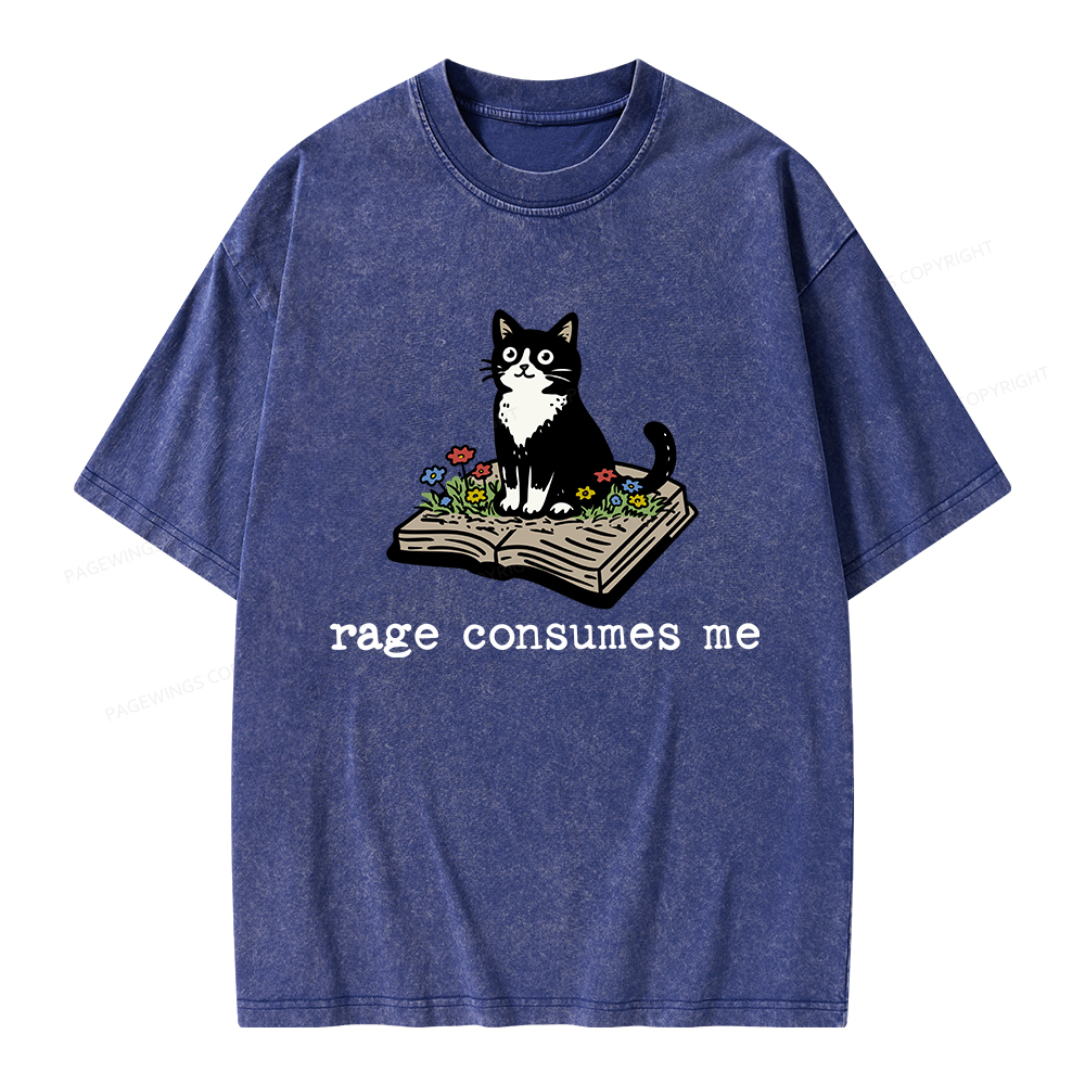 Pagewings Rage Consumes Me Unisex Washed T-shirt