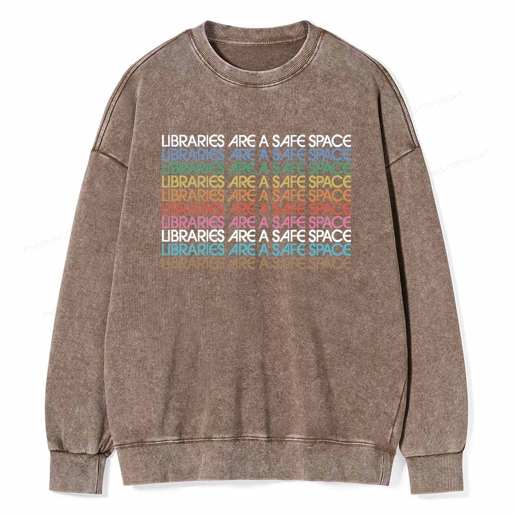 Pagewings Libraries Are For Everyone Unisex Washed Sweatshirt