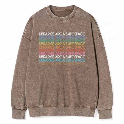 Pagewings Libraries Are For Everyone Unisex Washed Sweatshirt