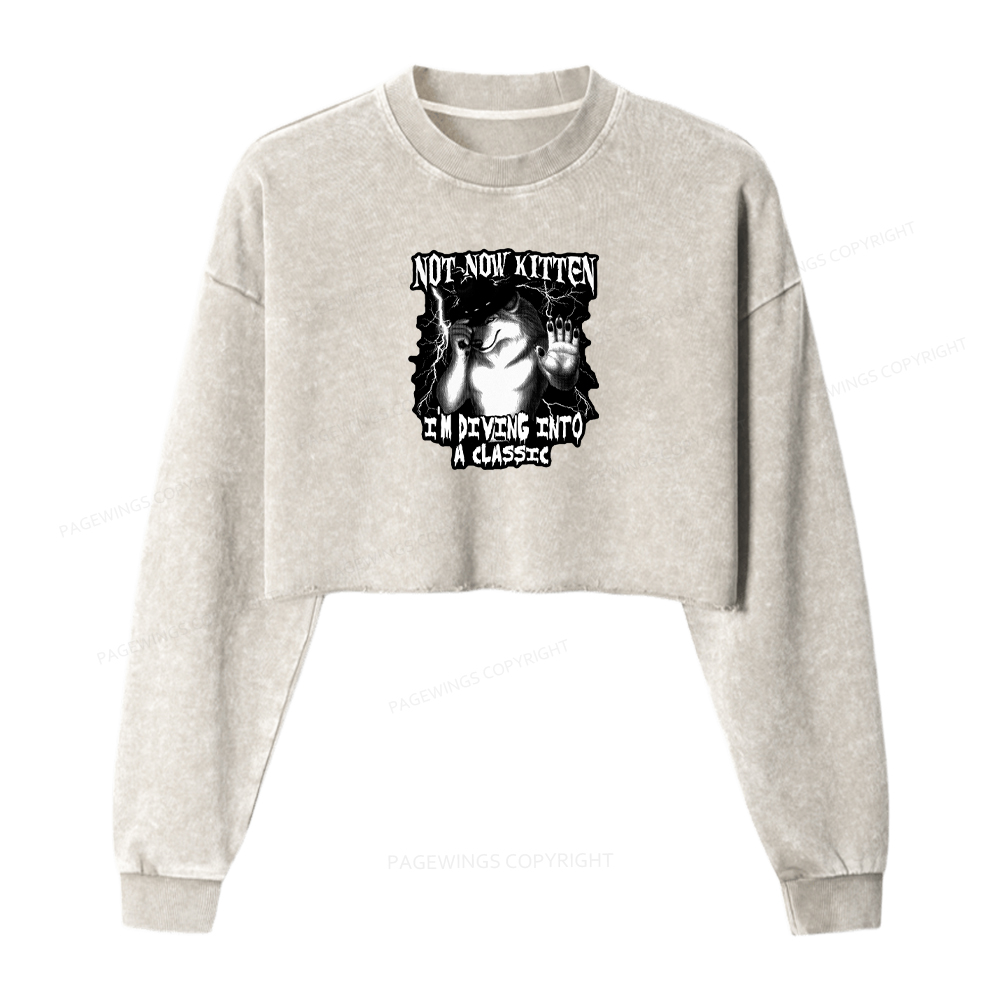 Pagewings I’m Diving Into A Classic Washed Crop Sweatshirt