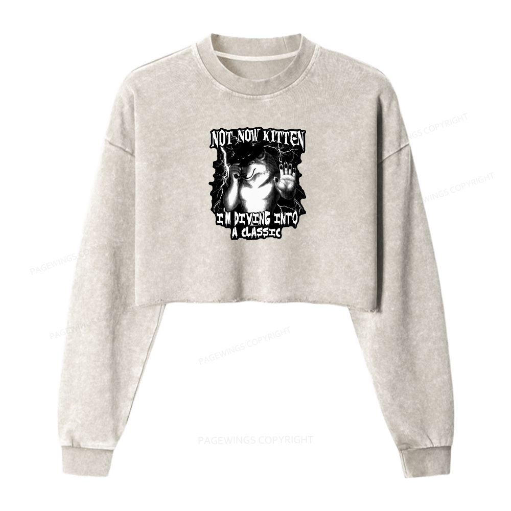 Pagewings I’m Diving Into A Classic Washed Crop Sweatshirt
