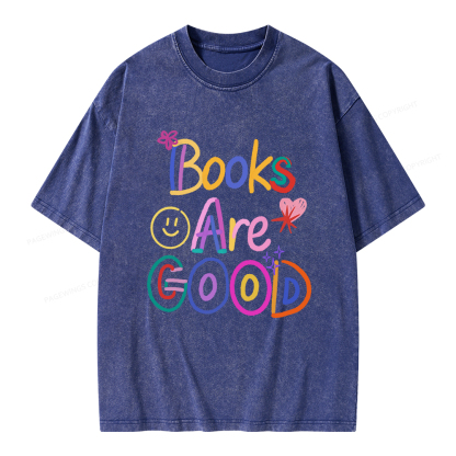 Pagewings Books Are Good Unisex Washed T-shirt