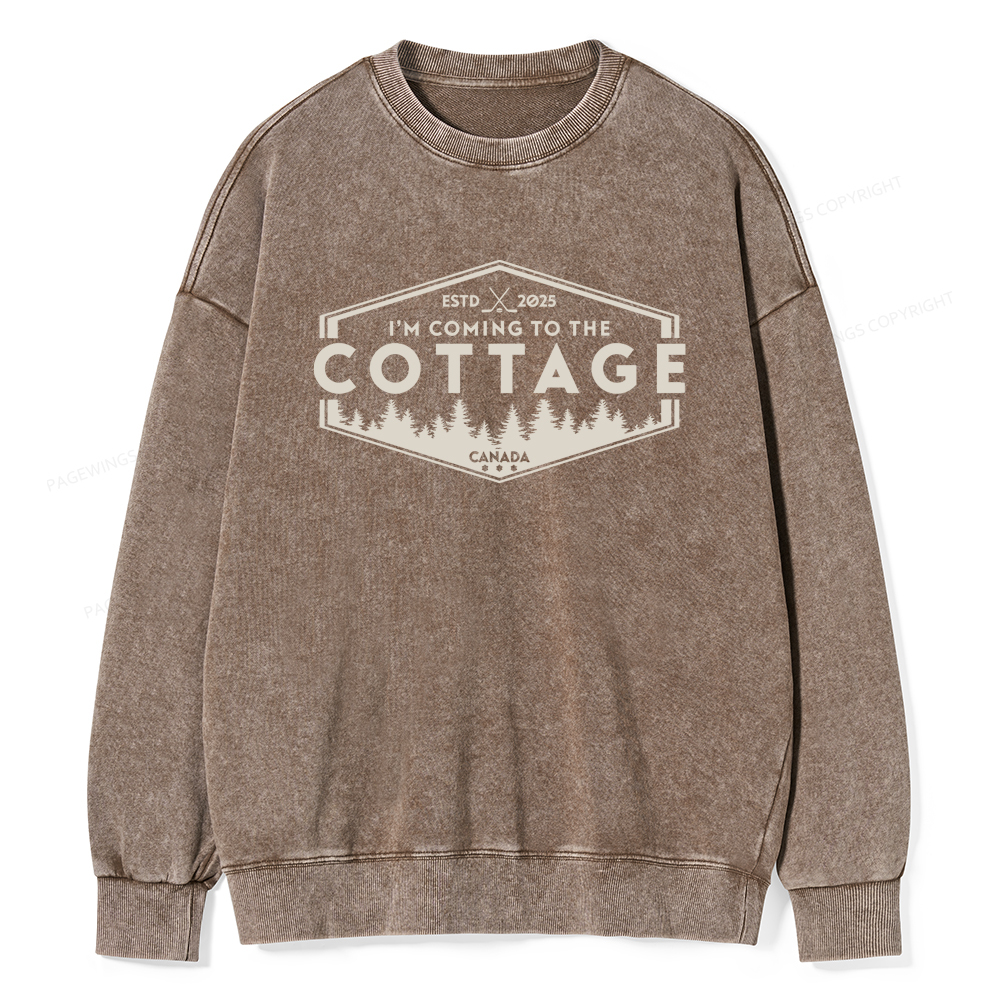 Pagewings Coming To The Cottage Washed Sweatshirt