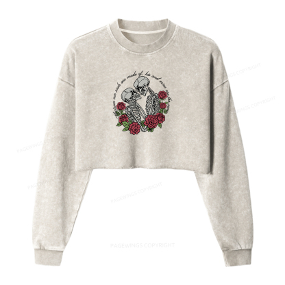 Pagewings Gothic Romance Washed Crop Sweatshirt