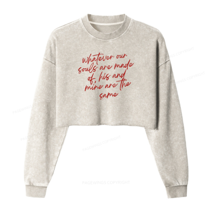 Pagewings Whatever Are Souls Are Made Of Washed Crop Sweatshirt