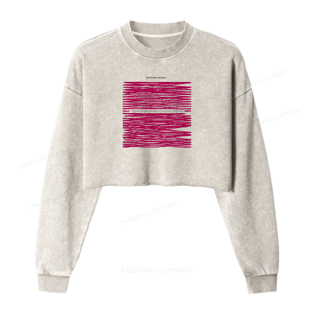 Pagewings Whatever Are Souls Are Made Of Washed Crop Sweatshirt