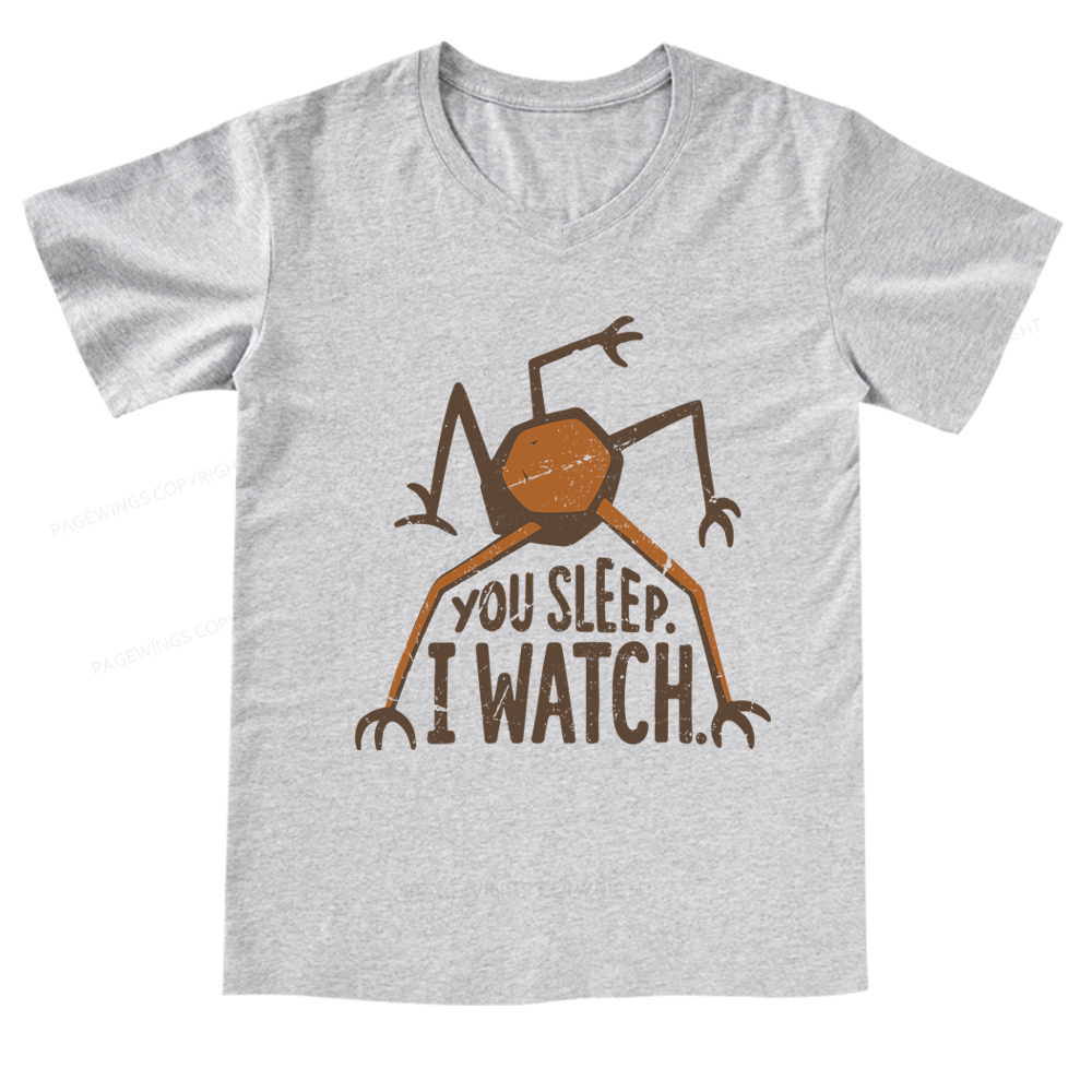 Pagewings You Sleep I Watch V-neck T-shirt
