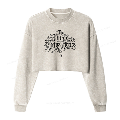 Pagewings The Three Musketeers Washed Crop Sweatshirt