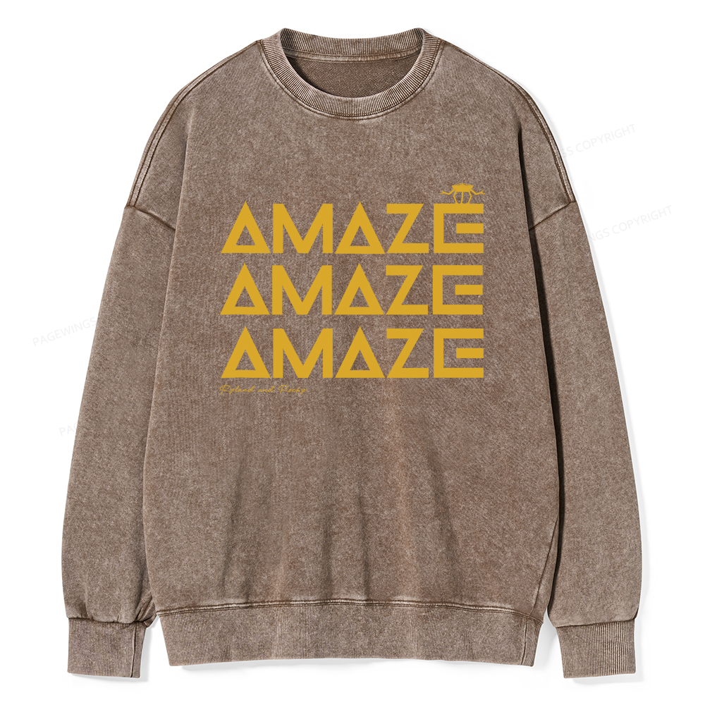 Pagewings Amaze Unisex Washed Sweatshirt