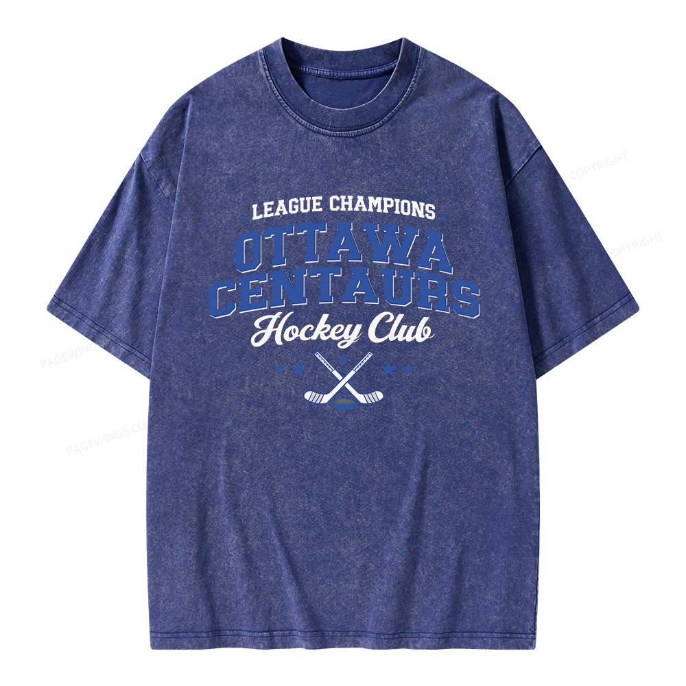 Pagewings Hockey Romance Unisex Washed T-shirt
