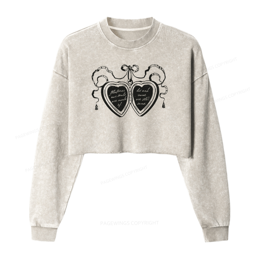 Pagewings Whatever Our Souls Are Made Of Washed Crop Sweatshirt