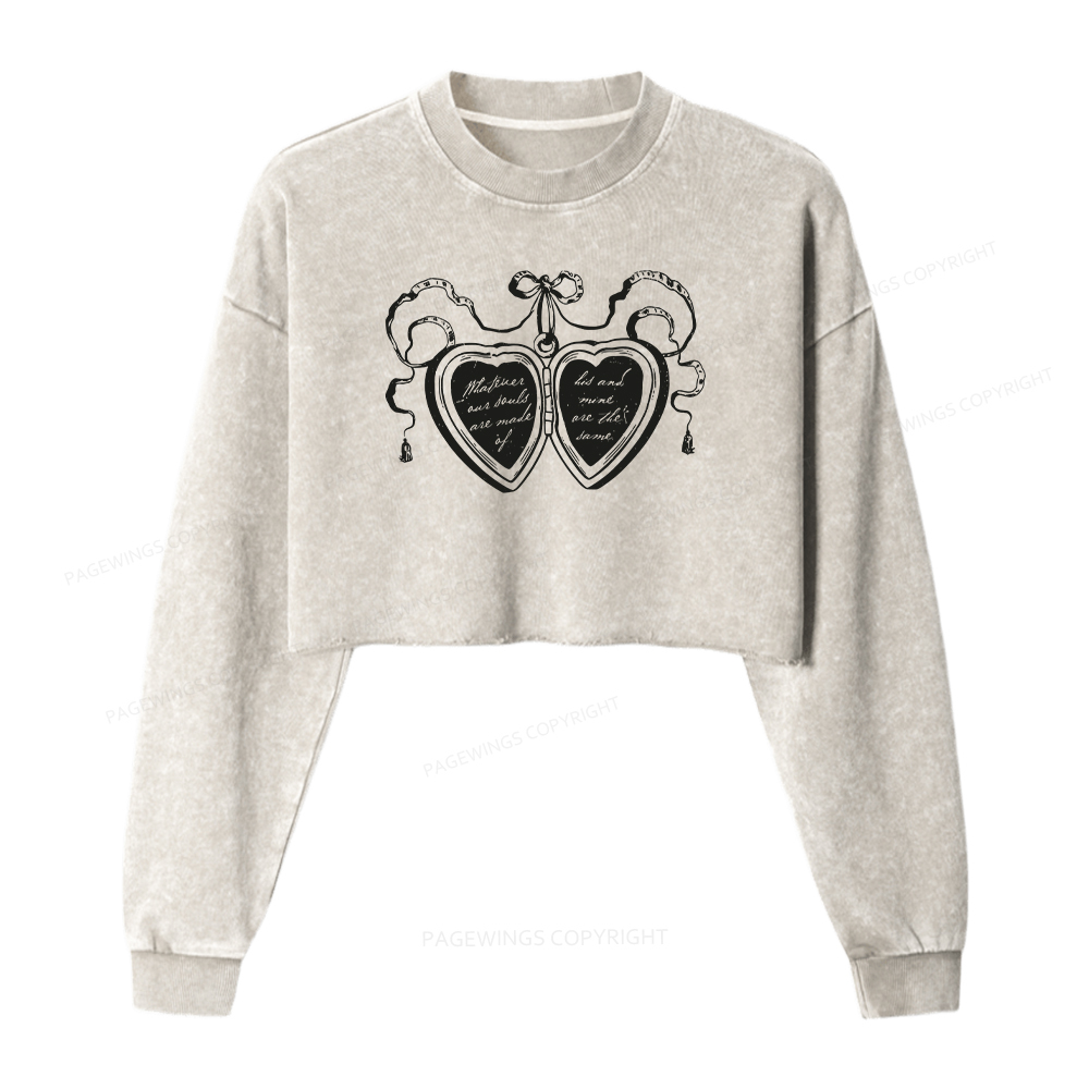 Pagewings Whatever Our Souls Are Made Of Washed Crop Sweatshirt