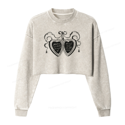 Pagewings Whatever Our Souls Are Made Of Washed Crop Sweatshirt
