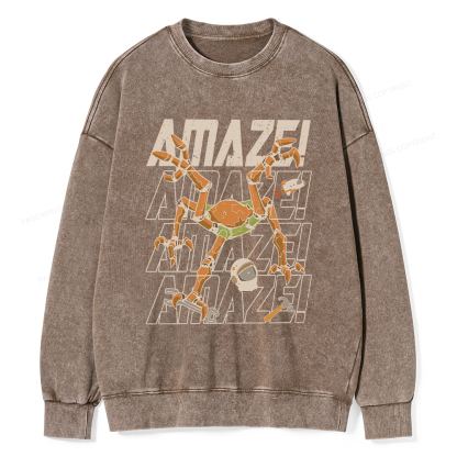 Pagewings AmazeSci Fi Reader Unisex Washed Sweatshirt