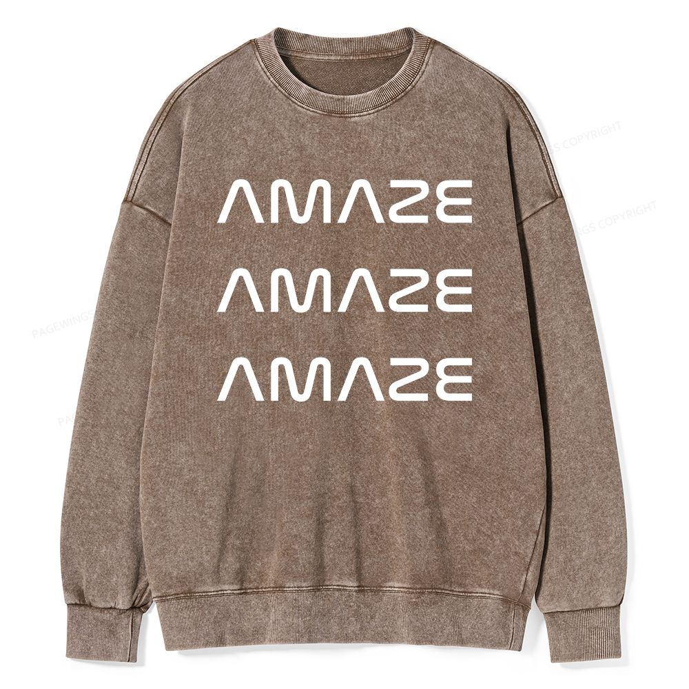 Pagewings Amaze Unisex Washed Sweatshirt