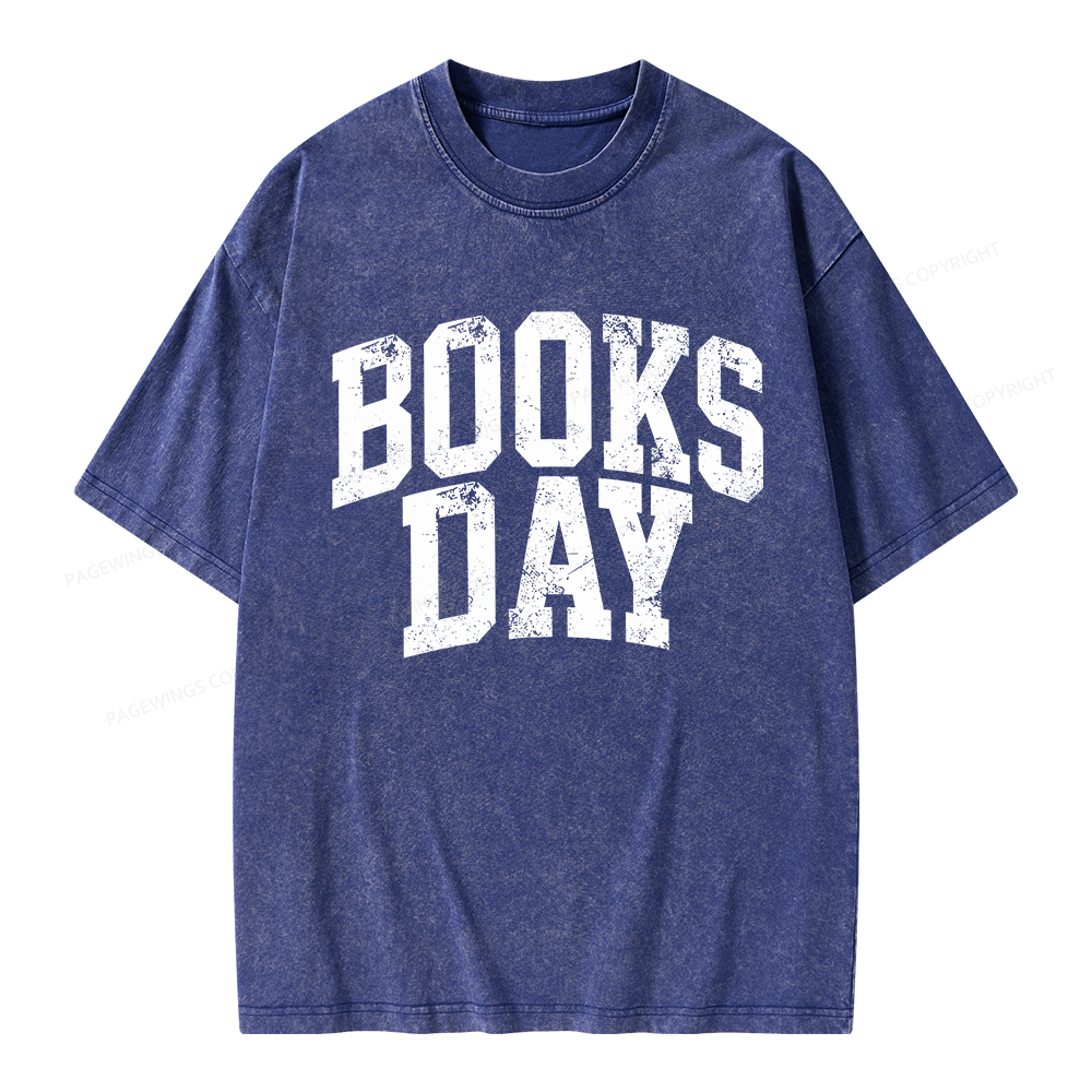Pagewings Books Day Unisex Washed T-shirt