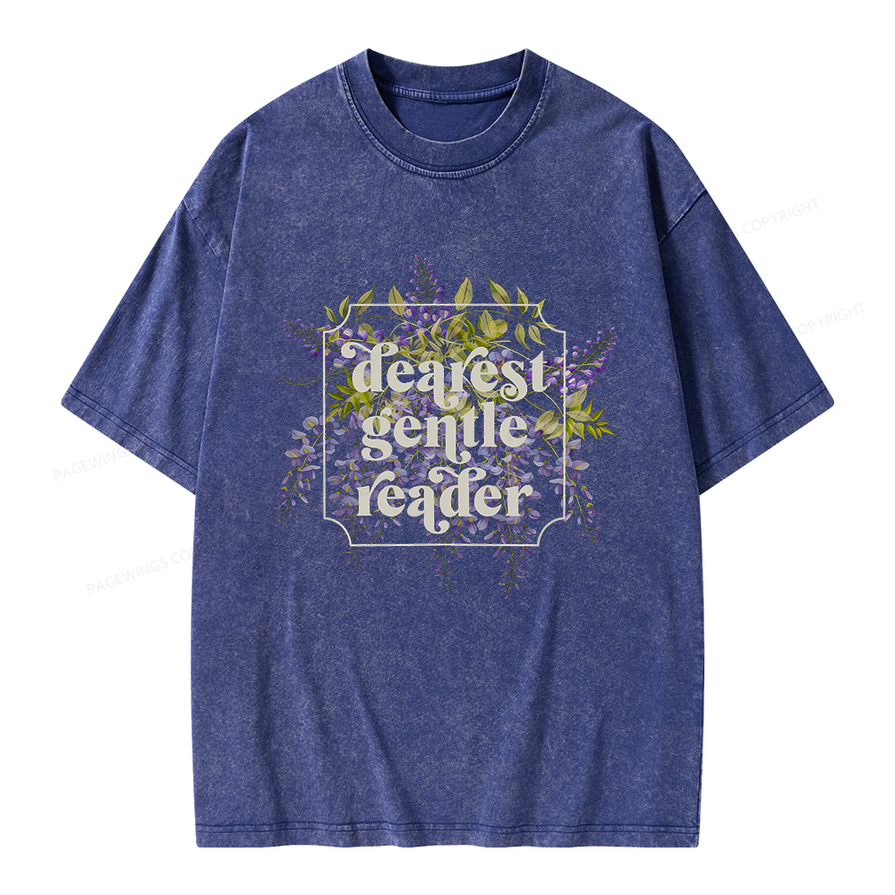 Pagewings Dearest Gentle Reader Unisex Washed T-shirt