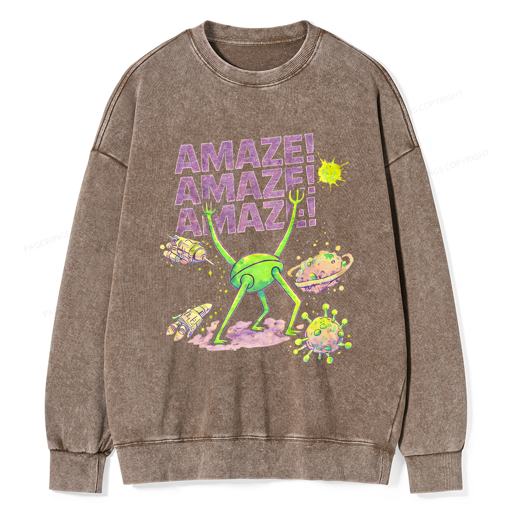 Pagewings Amaze Unisex Washed Sweatshirt