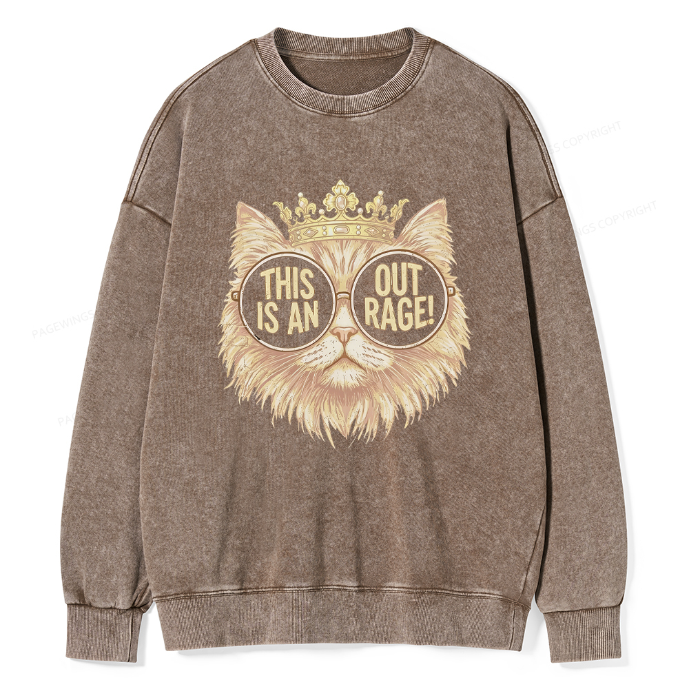 Pagewings This Is An Outrage Unisex Washed Sweatshirt
