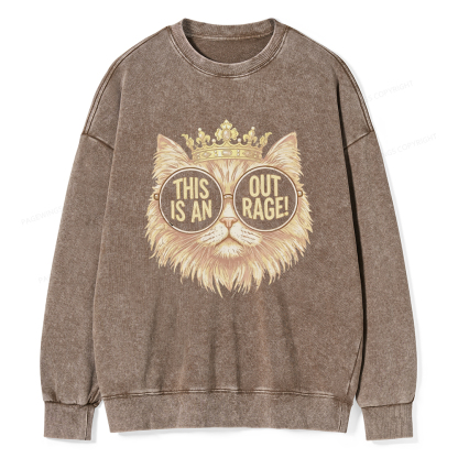 Pagewings This Is An Outrage Unisex Washed Sweatshirt