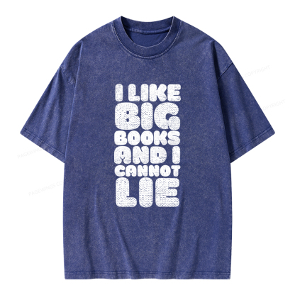 Pagewings I Like Big Books And I Cannot Lie Unisex Washed T-shirt