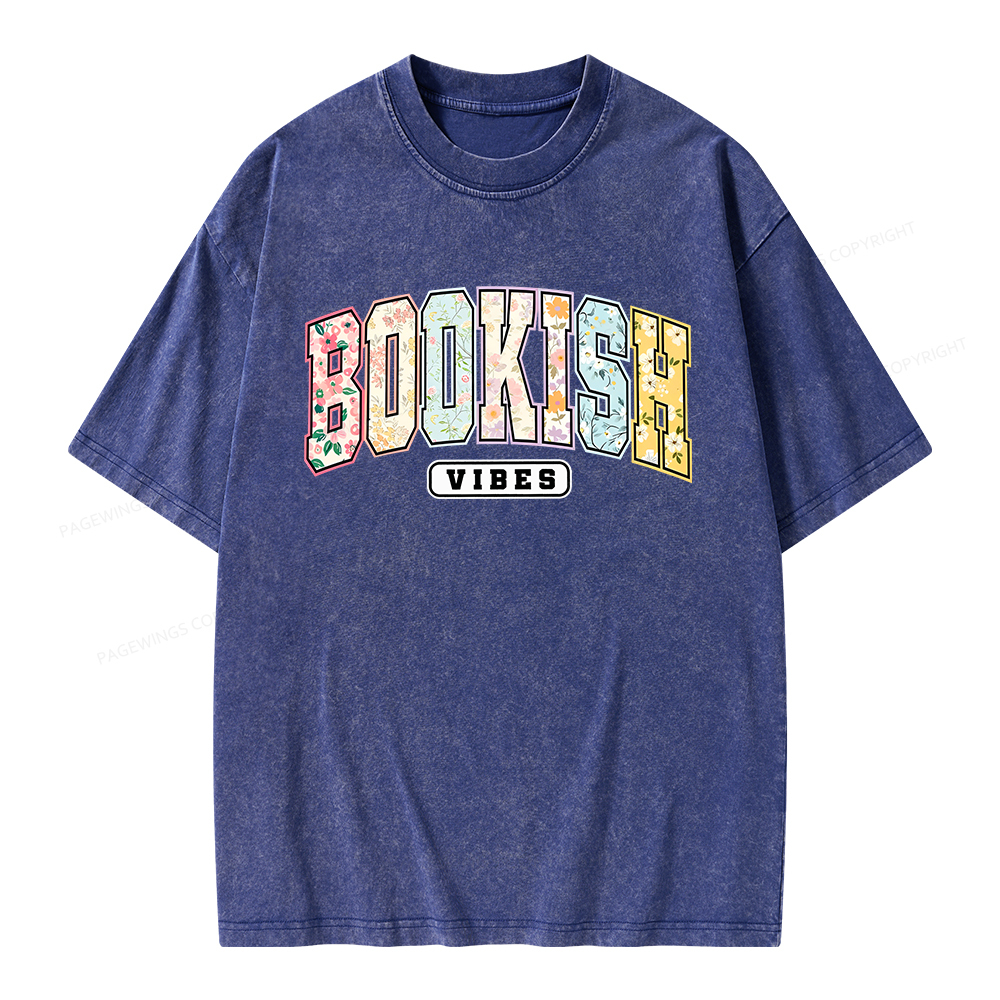 Pagewings Bookish Vibes Unisex Washed T-shirt