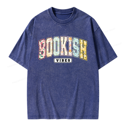 Pagewings Bookish Vibes Unisex Washed T-shirt
