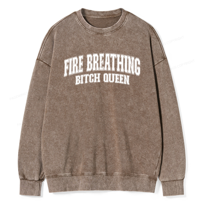 Pagewings Bookish Queen Unisex Washed Sweatshirt